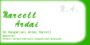 marcell ardai business card